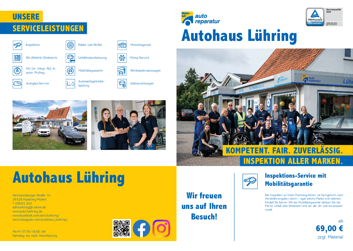Werkstattprospekt von Autohaus Lühring Bild von Werkstattprospekt von Autohaus Lühring