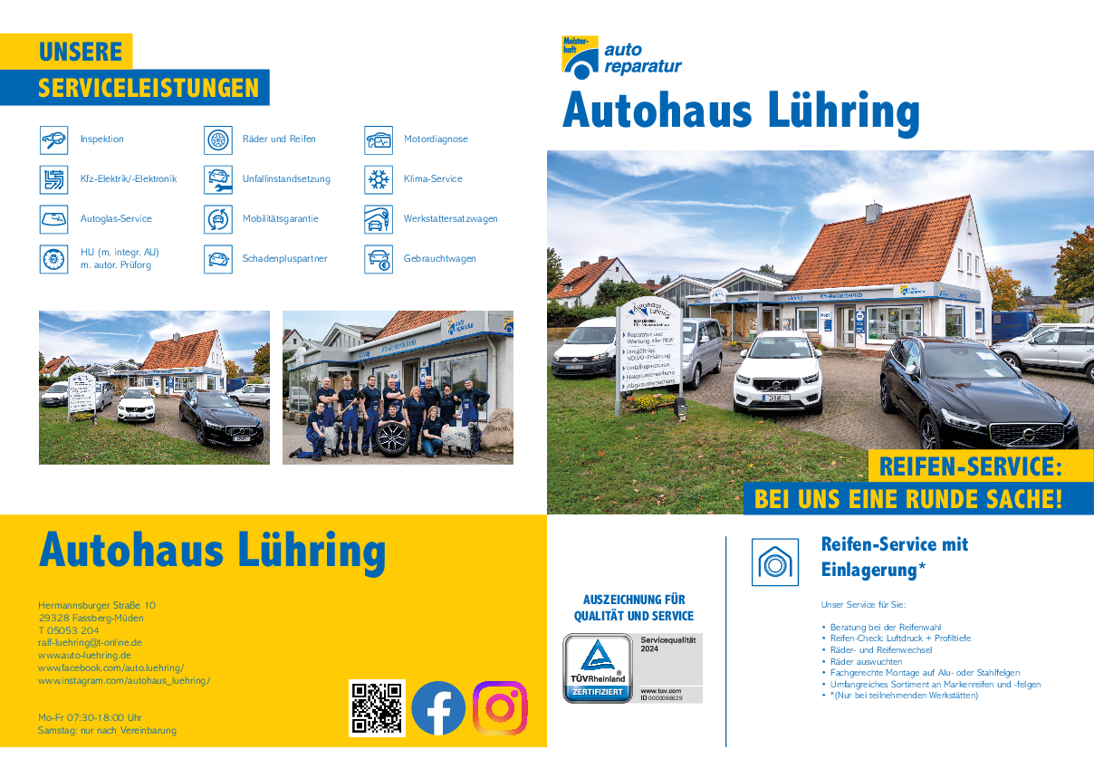 Werkstattprospekt von Autohaus Lühring Bild von Werkstattprospekt von Autohaus Lühring